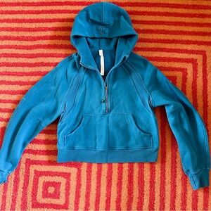 SOLD ❌ DO NOT BUY 💙💚 LULULEMON scuba hoodie 1/2-zip pullover sweatshirt RARE